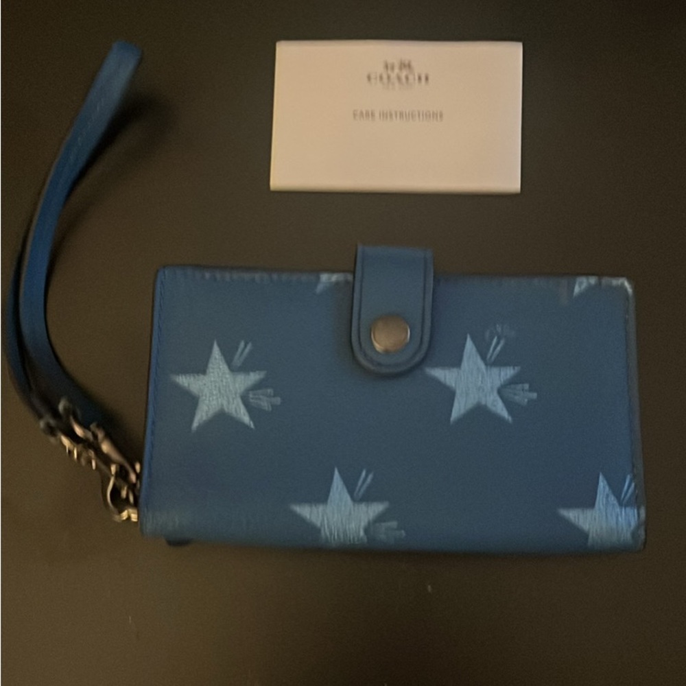Coach Blue Star Clutch Wristlet